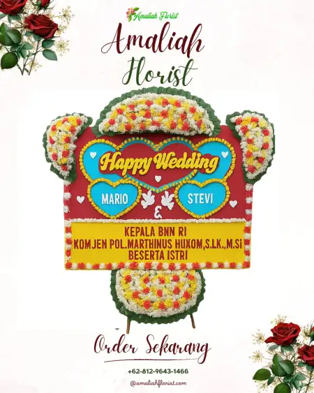 Papan Bunga Pernikahan Bandarejo